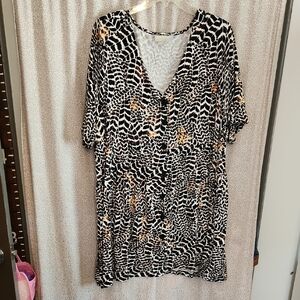 FINAL PRICE Zim & Zoe Animal Print Babydoll Top